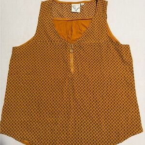 Janet Chung Women's XL Top Sleeveless‎ 1/3 Zip #383